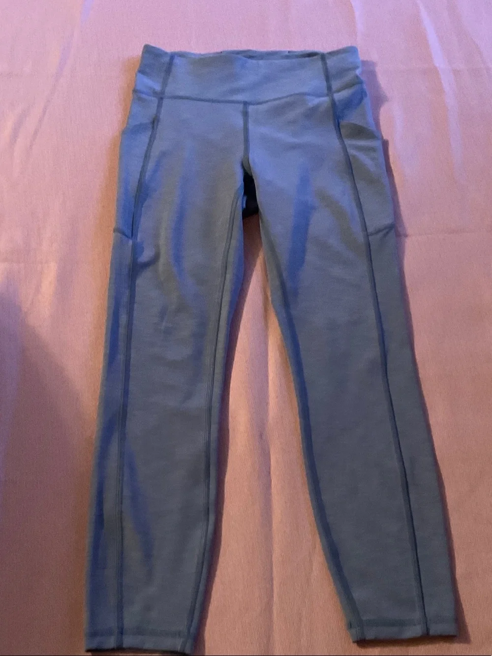 lululemon athletica Light Blue Kids Leggings with Side Pockets